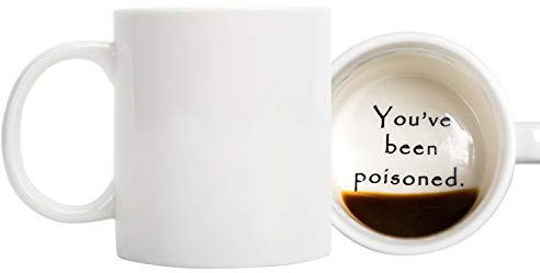 FLY SPRAY Funny Coffee Mug YOU'VE BEEN POISONED Novelty Creativity Drink Cups Unique Joke Great Gag Gift Idea For Men Women - 12 OZ Ceramic Tea Cup White