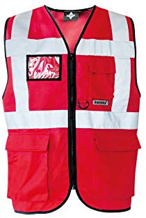 Funktionsweste - Multifunktion, mit Taschen KXMFRXL, rot, XL