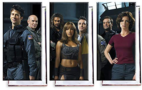 Unified Distribution Stargate Atlantis - Dreiteiler (120x80 cm) Kunstdruck auf Leinwand • erstklassige Druckqualität • Dekoration • Wandbild
