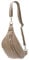 SH Leder ® echt Leder Hüfttasche Damen Herren Unisex Gürteltasche für Festival Reise Bauchtasche mittelgroße Crossbody Bag Frauen Ledertasche 32x17cm Marie G528 (Hell Taupe)