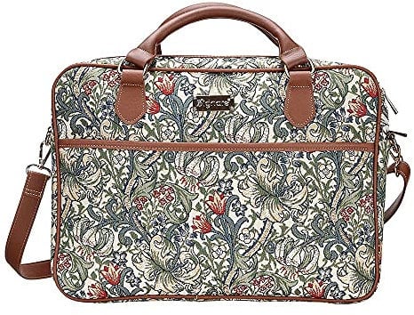 Signare Tapisserie-Laptop-Tasche, Computer-Kuriertasche, Aktentasche für Damen, Golden Lily, Einheitsgröße