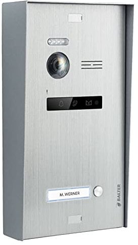 Balter EVO Video Türsprechanlage ? 2 x Touchscreen 7 Zoll Monitor ? 2-Draht Bus ? Türstation für 1 Familienhaus Türklingel ? 150° Weitwinkel-Kamera (Zuzatz-Aufputzbox)