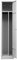 Schrank & Stuhl Spind – Metallspind mit einem Abteil in 180 x 41,5 x 50 cm, inkl. Hutboden, Trennwand und Drehriegelverschluss, Lieferung komplett montiert, Grau