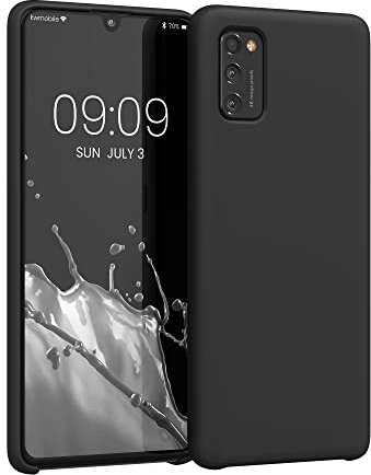 kwmobile Hülle kompatibel mit Samsung Galaxy A41 Hülle - Silikon Handy Case - Handyhülle weiche Oberfläche - kabelloses Laden - Schwarz