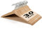 Edergoo Kleiderbügel Holz 30 Stück, Glatte Oberfläche mit 360 Grad Drehbar und SchulTerkerben, Starker & Dünn Holz Kleiderbügel Anzug für Erwachsene, 43.5cm Lang, Natur