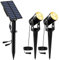 NATPOW Gartenstrahler Solar, Solar Gartenleuchte LED Solarstrahler Solarlampen für garten Außen, IP65 Wasserdicht, 2 Helligkeitsstufe Dusk to Dawn Gartenbeleuchtung für Bäume, Hof, Gartenweg(3000K)