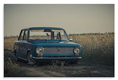 Auto-Poster Lada 2101, dekoratives Gemälde, Leinwand, Wandkunst, Wohnzimmer, Schlafzimmer, 40 x 60 cm