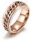 BCughia Ringe Herren Fashion, Glamira Ring Roségold Edelstahl Kubanischer Gliederring Ehering Engagement Geschenk für Männer Größe 67(21.3)