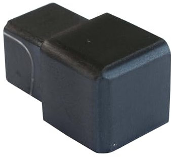 Dalsys Endstück für Fliesenschiene 12,5mm Quadratprofil Edelstahl Schwarz gebürstet, Fliesenprofil