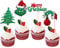 24 Stück Weihnachten Kuchen Toppers Drink Up Cupcake Toppers Weihnachtsgeschenke Geburtstag Baby Dusche Weihnachten Party Kuchen Dekorationen Zubehör