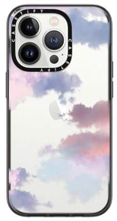 CASETiFY Compact iPhone 14 Pro Case [2X Military Grade Drop Tested / 4ft Drop Protection] - Clouds - Clear Black