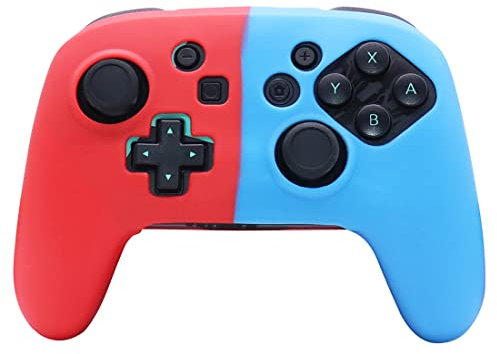 CUZKC 1 Artikel controller case für Switch pro,Hülle Schale Gehäuse Case Ersatzteile für Switch Pro Controller-Kein Controller-Farblich abgestimmt auf Rot und Blau