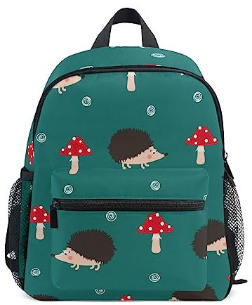Niedlicher Rucksack mit Igel-Pilzen für Kleinkinder, Vorschulrucksack, Jungen, Mädchen, Kinder, Kindergarten, Schultasche, A1406, 25.40x30.5x10cm