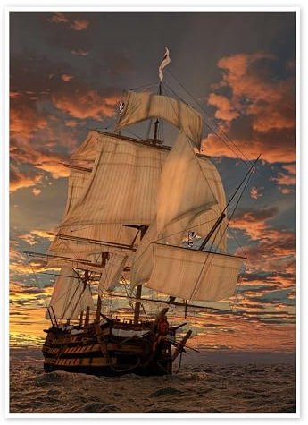 Die HMS Victory Poster von Peter Weishaupt 90 x 120 cm Wandbilder Wanddeko