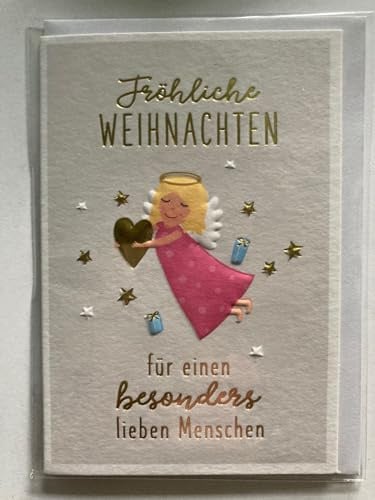 Weihnachtskarte Klappkarte- Medikarte - Liebe Weihnachtsgrüsse (16- Fröhliche Weihnachten (ohne Innentext))