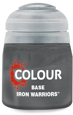 Citadel Basis Iron Warrior Acrylfarbe in Flasche 12 Milliliter Matt Eisenfarben Wasserfest 24 Stunden Trocknungszeit Indoor und Outdoor 48 Stunden Aushärtungszeit