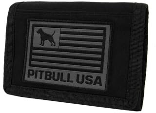 PITBULL Brieftasche aus Canvas Herren Brieftasche Geldbeutel Pit Bull West Coast USA Brieftasche aus Baumwolle Stoffportemonnaie Strickstoffbrieftasche Brieftasche aus Stoff