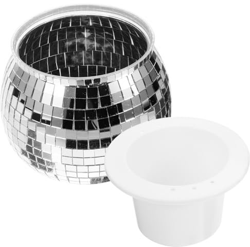 BESPORTBLE Pot de Pépinière Miroir Support de Plante Disco Multifonctionnel pour Fleurs de Jardin