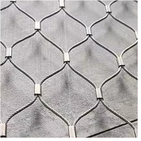 DTVEW 304 Edelstahl-Seilnetz, Flexibles Seil-Geländer-Netz, 9cm/1,5mm Edelstahl-Metallgarten-Maschendrahtgeflecht, Sicherheitsnetz(1.2x3m)