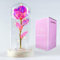Rosa Eterna con Led | Regalo Romantico per Donna | Fiore Artificiale La Bella e la Bestia | Con Led, Campana di Vetro, Scatola Regalo | San Valentino, Festa della Mamma, Matrimonio | OriginalCorner®
