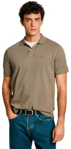 Pepe Jeans Herren New Oliver Gd Poloshirt, Grün (Steingrün), XL