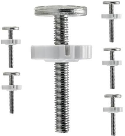 UPKOCH 6 Stück Schrauben für Haustierzäune Babyzaun Zubehör Haustierzaun Ersatzteile Rad Bolzen Adapter Rolle Haustier-Sicherheitsgitter-Verlängerung Zubehör für Laufställe Plastik Silver