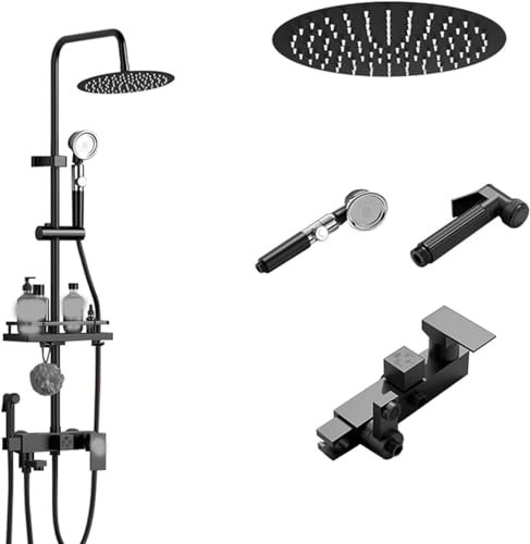 Juego de grifo de ducha de pared, juego de ducha, accesorio de ducha exterior de 10 pulgadas, ducha de lluvia, accesorio de ducha exterior expuesto combinado con cabezal de ducha de alta pre