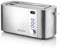 ZEEGMA Tostapane per 4 Fette TOSTEE CHEF Tostapane in Acciaio Inox, Griglia Scaldapanini da 1500W, Scongelamento, Riscaldamento e Arresto, Vassoio Raccogli Briciole, Display a LED con timer, 6 livelli