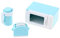 Gogogmee 1Juego Cocina Miniatura para Microondas Hervidor y Máquina de Pan Juguete de Cocina para Casa de Muñecas Accesorios Divertidos y Seguros para Aprendizaje