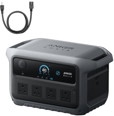 Anker SOLIX C2000 Gen 2 Tragbare Powerstation, 2400W, 2048Wh LiFePO4-Akku | Spitzenleistung 4000W Solargenerator, In 58 Min vollständig geladen, Für Camping und Stromausfälle (optional mit Solarpanel)