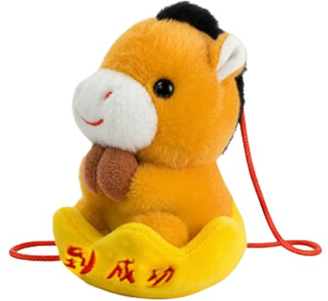 Generico Jouets en Peluche en Forme de Cheval,Pendentifs Porte-clés Animal Festival De Printemps - Animal En Peluche Cheval,pour Enfants Sac À Dos Fêtes