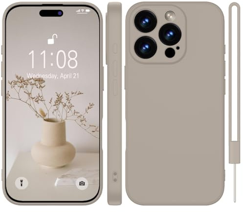 WXX für iPhone 16 Pro Max Hülle Silikon Case,Handyhülle Dünn Slim mit Microfiber,Kratzfeste Rundumschutz Case Hülle für iPhone 16 Pro Max 6.9'' Titanium Grau