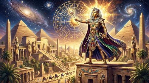 Astrologen-Pharao Puzzle 1000 Teile Erwachsene & Kinder,Anti-Stress,ab 14 J.,Wanddeko Ägypten,Premium,Geduldsspiel,Herausforderung,Geschenk,Karton,Lernspiel,Knifflig 52x38cm