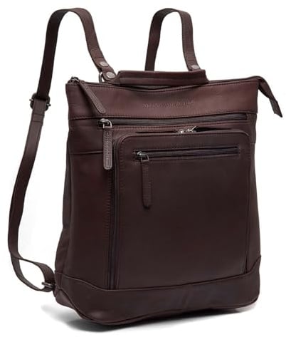 The Chesterfield Brand Leder Rucksack Freizeitrucksack mit Laptopfach Caldero Backpack Brown dunkelbraun