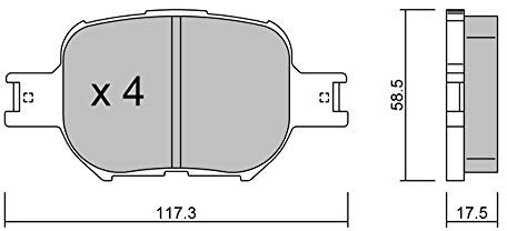metelligroup 22-0614-0 - Bremsbeläge