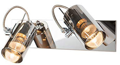 anTes interieur Wandleuchte Oculara 2-flammig chrom/stilvoll und elegant/Blickfang für Ihr Zuhause/Wandlampe