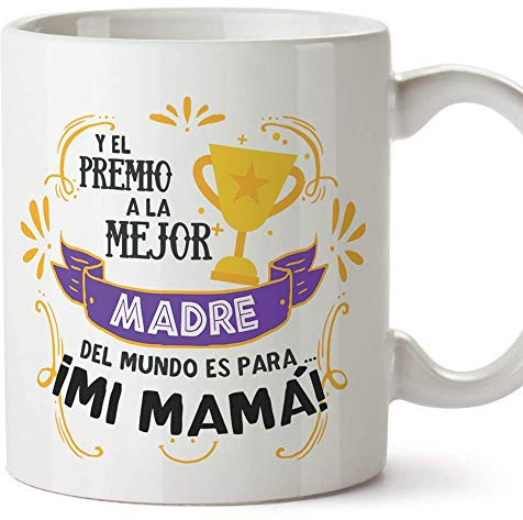 MUGFFINS Tazas para Mamá – Premio a la Mejor Madre (Modelo 1) – Regalos para el día de la Madre/Desayunos Originales