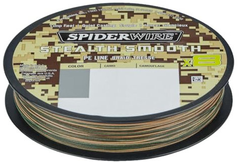 SPIDERWIRE Smooth8 Stealth Snooth8 x 8, Camouflage, 0.15mm/16.5kg/36lb