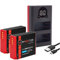 Baxxtar Pro 2X DMW-BLG10 E DMW-BLE9 Leica BP-DC15 (1000mAh/Infochip) Compatible avec la Batterie Panasonic et Leica avec Mini LCD USB Dual Chargeur 18572