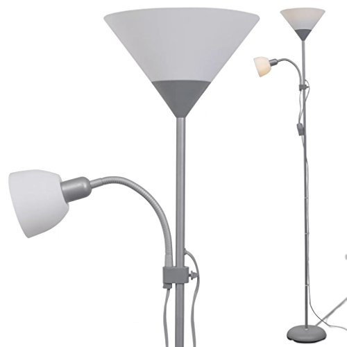 Tidyard Stehleuchte Stehlampe Mit doppelten EIN/AUS-Schaltern,Spannung: 220-240 V, AC,Abmessungen: 180 x 22,5 cm (H x Durchmesser)