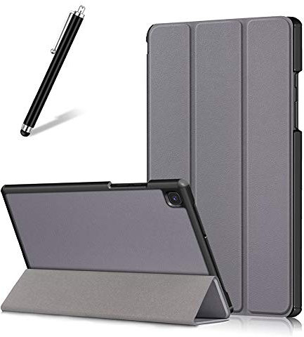 Artfeel Hülle für Samsung Galaxy Tab A7 2020 10.4 T500/T505/T507,Ultra Dünn Leicht PU Leder Tasche Schutzhülle Schlank Flip Folio Dreifach Ständer Tablet Hülle,Grau