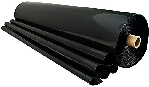 GEREP Teichfolie Fischteichfolie, Robust Flexibel Teichunterlage, Faltbar Langlebig Undurchlässig Folie für Wasserbecken/Schwarz / 1.5×100m