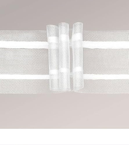 LYSEL Gardinenstore Zubehoer Faltenband mit Raffverhältnis 1:2 Länge: 20m, Höhe: 5cm transparent