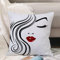 Kissenbezug 45x45 cm,EIN Bild von Pretty Face Girl Closed Eye Wimpern,Outdoor Kissen Kissenbezüge Kissenhülle Sofa Kissen dekokissen Zierkissen für Wohnzimmer Garten deko draußen