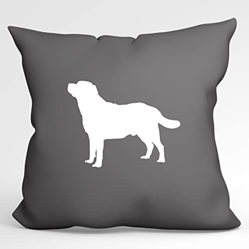 Huuraa Sofakissen Labrador Retriever Silhouette Geschenk 40x40cm mit Füllung Steel Grey Baumwolle Labrador Retriever Mitbringsel