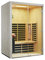 Infraworld Infrarotkabine TrioSol Glas 145 Fichte 145x112 cm mit 2 ABC-Strahler Salzverdampfer