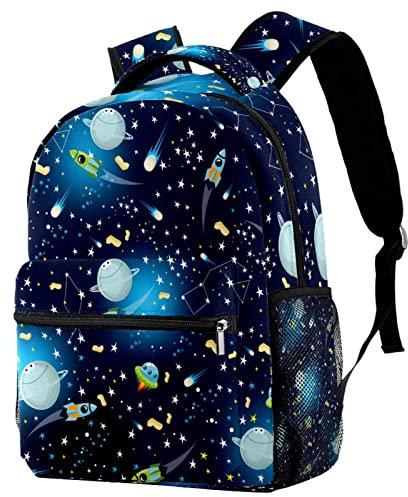 Wangsxing Reisen Rucksack Universum Planet Schultasche Casual Daypack Für Herren Damen Jugendliche 29.4x20x40cm