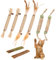 GIAPINST Katzenminze Sticks mit Federn, Natural Silvervine Katzenminze Sticks, Matatabi Katzen Kauhölzer, Katzenspielzeug Selbstbeschäftigung Set, Entfernen von Zahnstein, Erfrischendem Atem