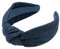 axy Haarreif mit Knoten aus Jeansstoff - Wunderschön Damen Stirnband Haarschmuck Haarreifen HR35J (Dunkelblau)