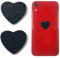 RICHRAIN Handy Aufkleber Shungit Herzform Schutz Sticker 2 Stück Set